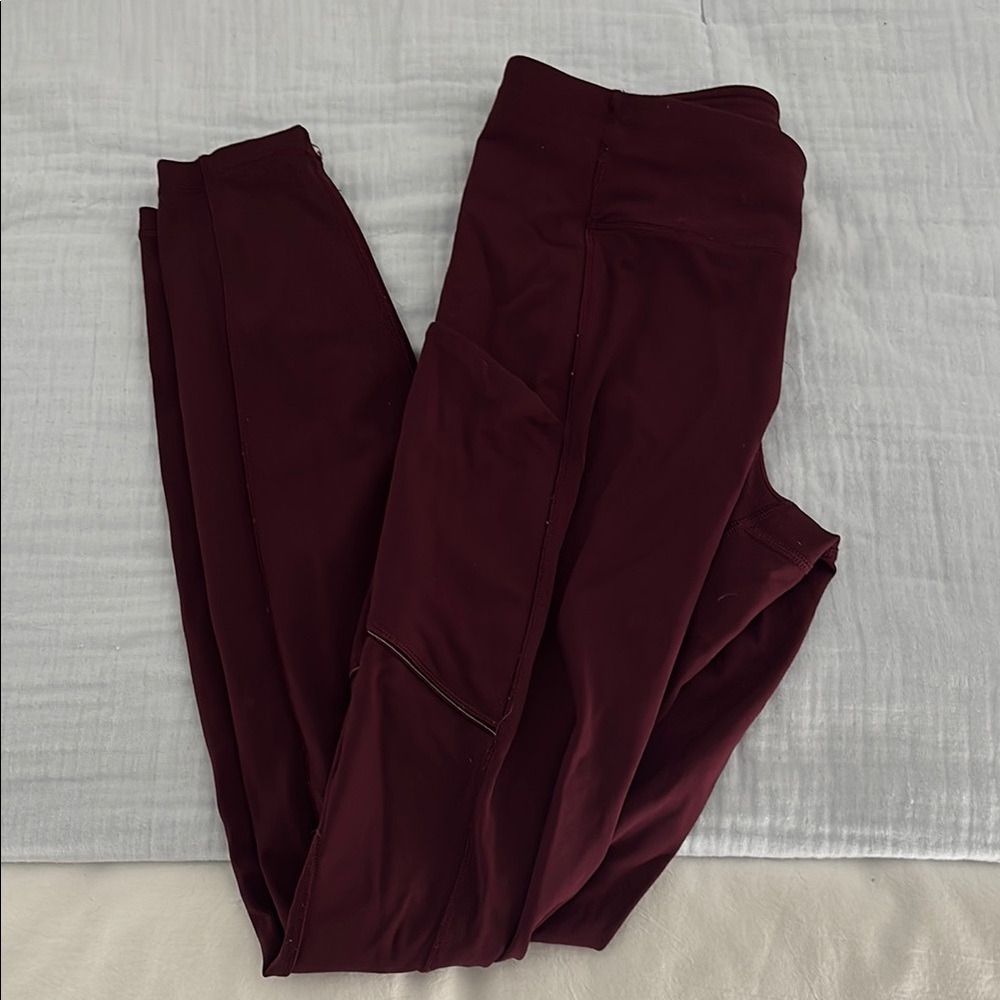 Lululemon Athletica Red Leggings with Soft Stretchy Fabric